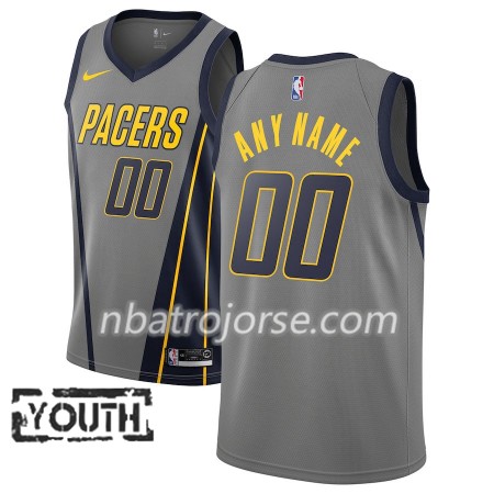 Barn Indiana Pacers Tröja Skräddarsydda 2018-19 Nike City Edition Grå Swingman